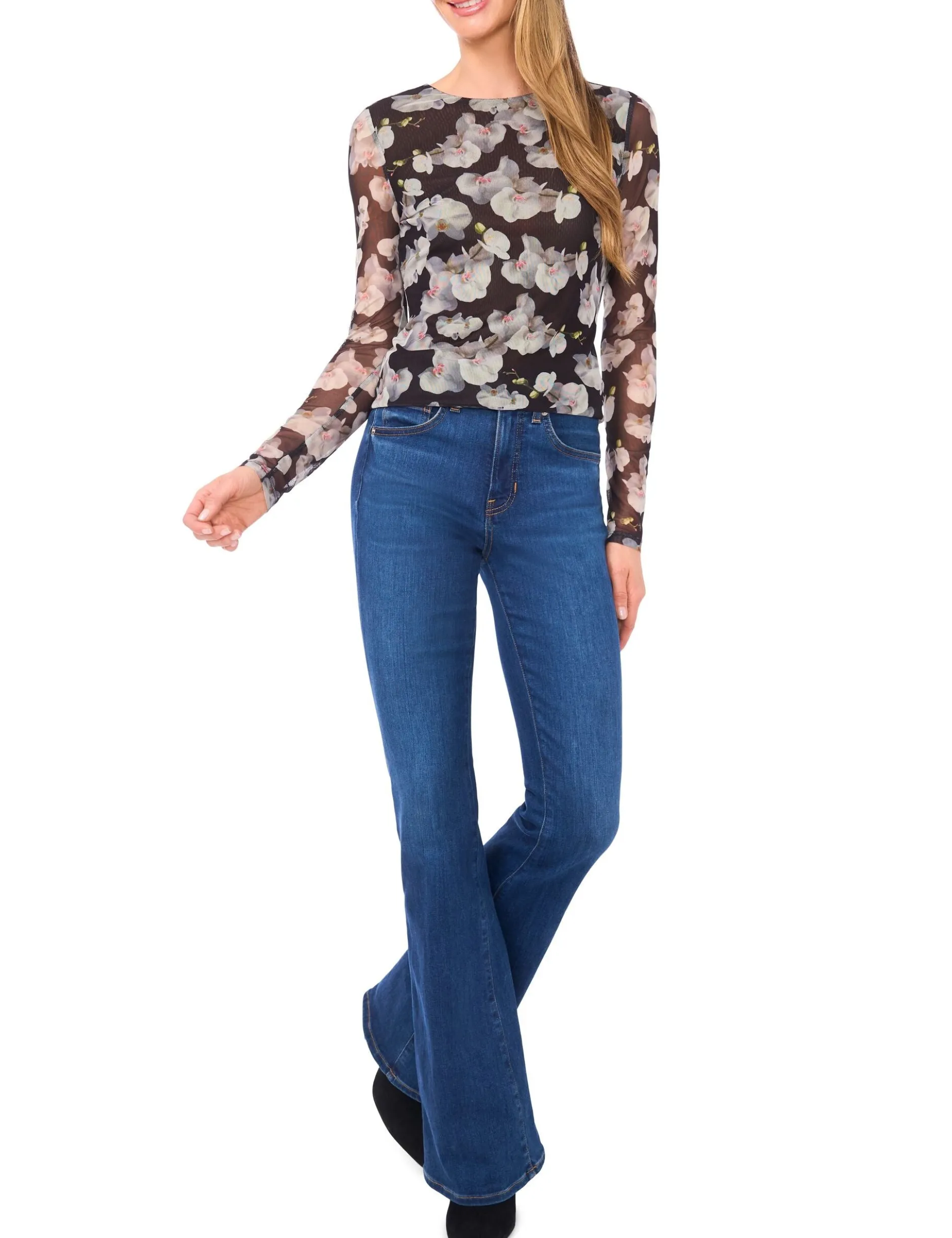 Crew Neck Long Sleeve Top