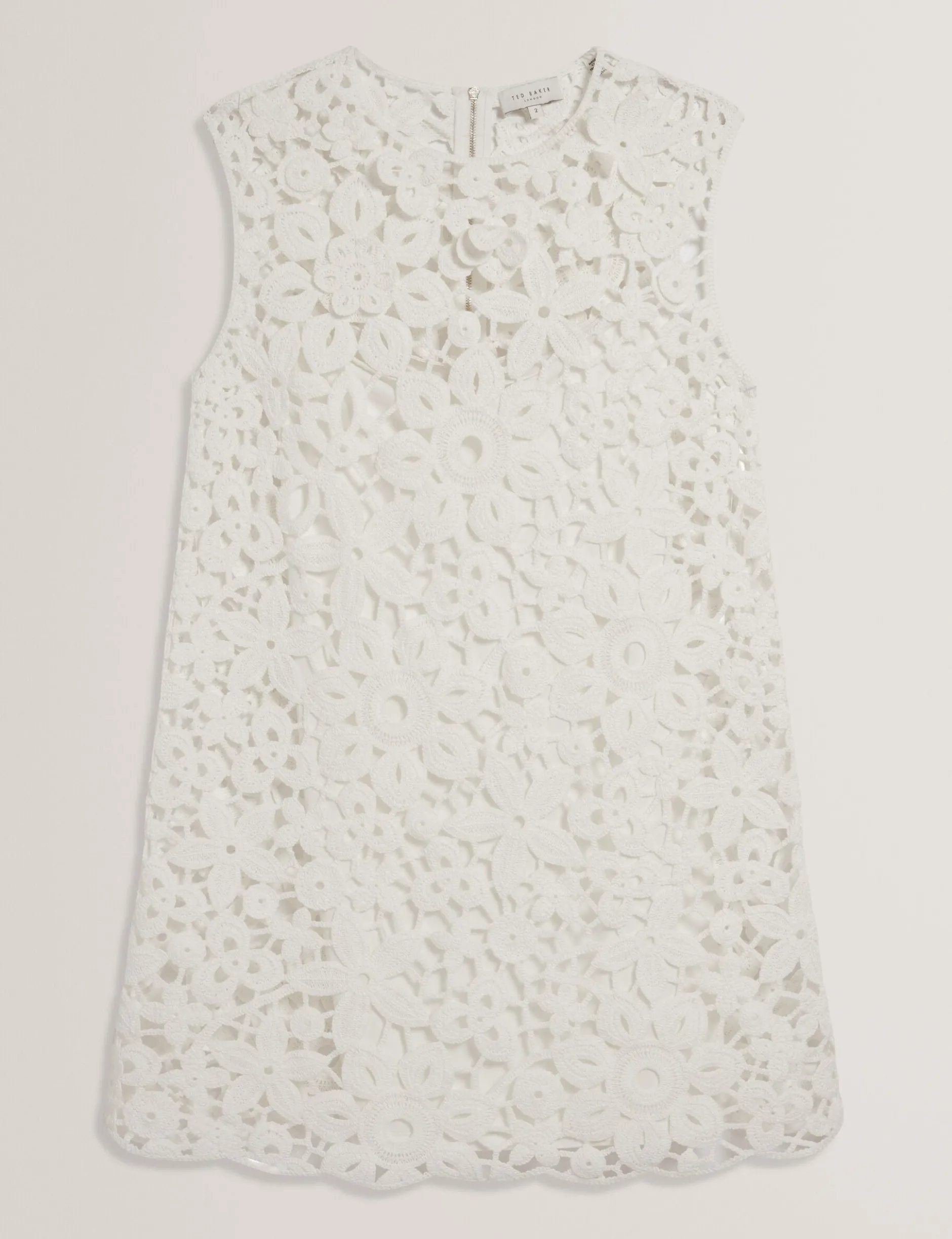 Crochet Sleeveless Mini Shift Dress