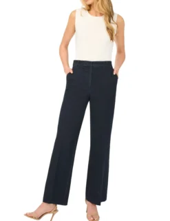 Dark Rinse Smart Wide Leg Jeans
