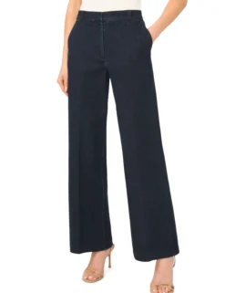Dark Rinse Smart Wide Leg Jeans