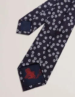 Ditsy Floral Print Silk Tie