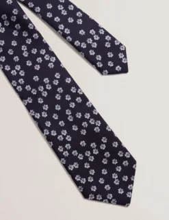 Ditsy Floral Print Silk Tie