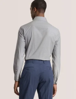 Dobby Stretch Cotton Slim Fit Shirt
