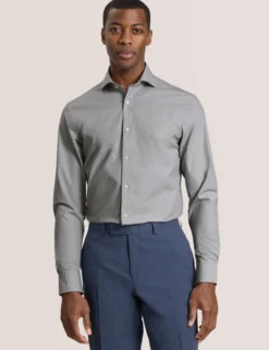 Dobby Stretch Cotton Slim Fit Shirt