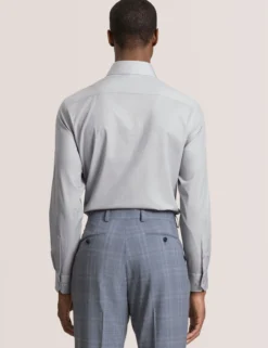 Dobby Stretch Cotton Slim Fit Shirt