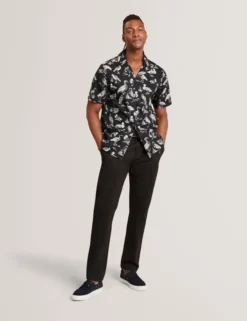 Duck Print Cotton Short Sleeve Shirt
