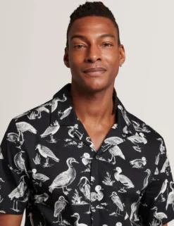 Duck Print Cotton Short Sleeve Shirt