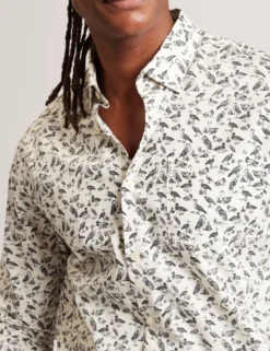 Duck Print Long Sleeve Oxford Shirt