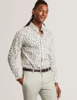 Duck Print Long Sleeve Oxford Shirt