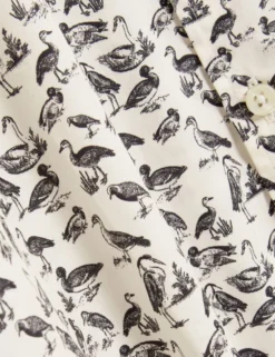 Duck Print Long Sleeve Oxford Shirt