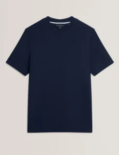 Embossed Texture Crew Neck T-Shirt