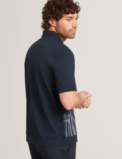 Embroidered Floral Pure Cotton Knit Shirt