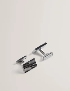 Engraved Diamond Pattern Cufflinks