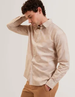 Faded Floral Cotton Long Sleeve Shirt