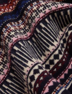 Fair Isle Crew Neck Wool Sweater