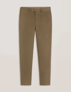 Flat Front Linen Suit Pant