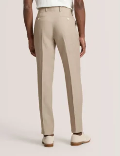 Flat Front Linen Suit Pant