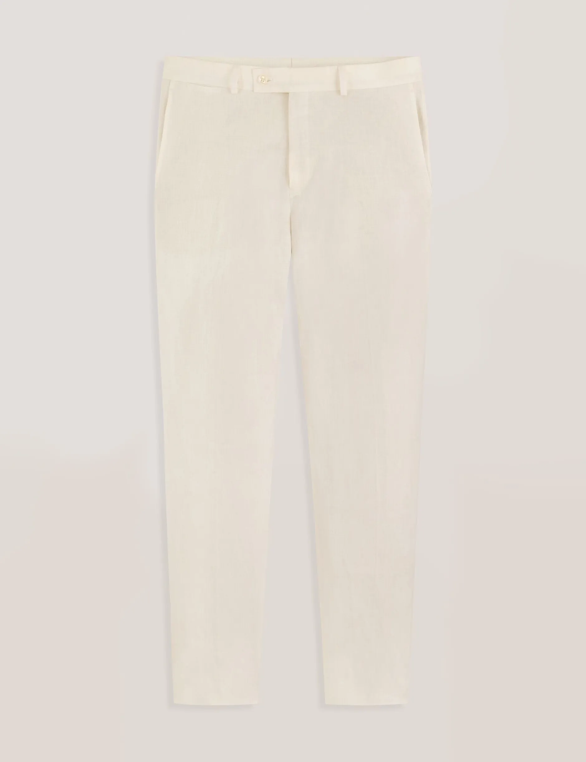 Flat Front Linen Suit Pant