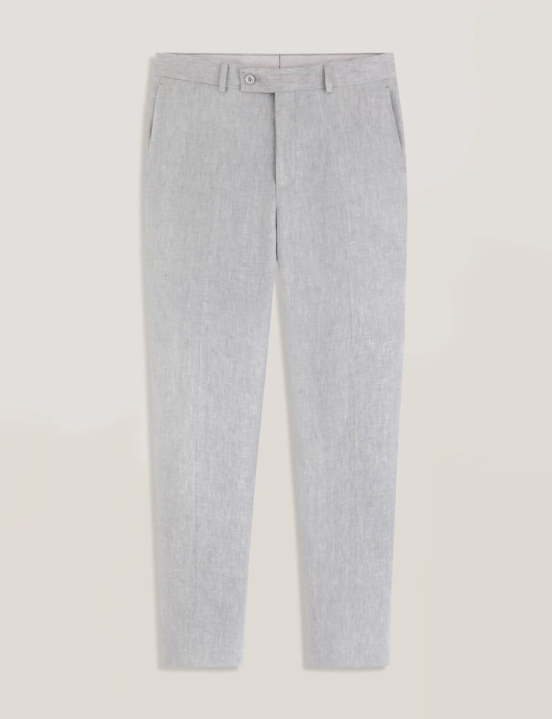 Flat Front Linen Suit Pant