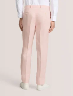 Flat Front Linen Suit Pant