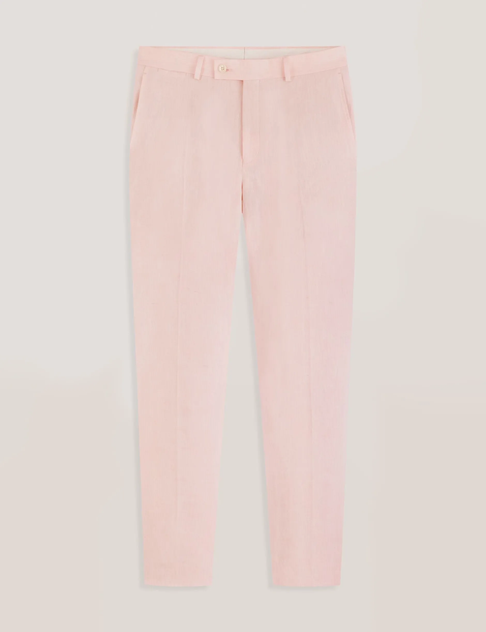 Flat Front Linen Suit Pant