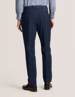 Flat Front Plaid Suit Pant