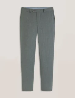 Flat Front Plaid Suit Pant