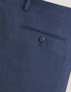 Flat Front Seersucker Suit Pant