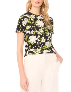 Floral Cotton Short Sleeve T-Shirt