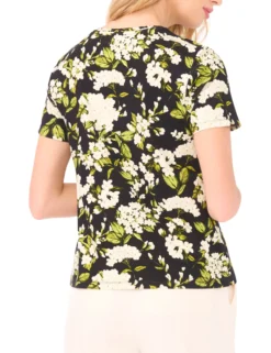 Floral Cotton Short Sleeve T-Shirt
