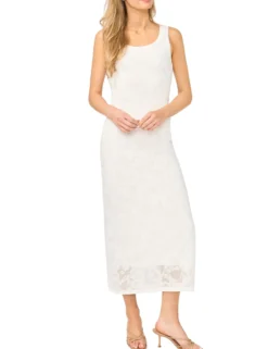 Floral Mesh Lace Sleeveless Bodycon Dress