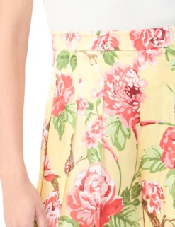 Floral Pleated Wide Leg Pants