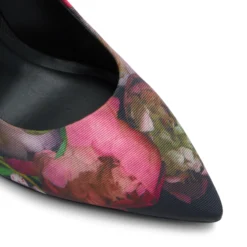 Floral Print Pointed Toe Heeled Pumps