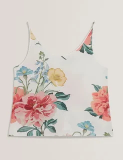 Floral Print Scoop Neck Sleeveless Top