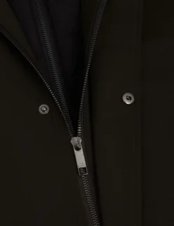 Funnel Neck Longline Jacket With Liner