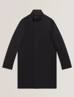 Funnel Neck Longline Jacket With Liner