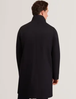 Funnel Neck Longline Jacket With Liner