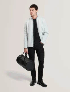 Funnel Neck Zip-Up Fleece Jacket