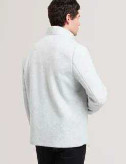 Funnel Neck Zip-Up Fleece Jacket