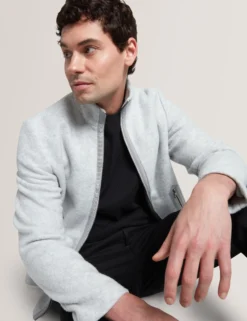 Funnel Neck Zip-Up Fleece Jacket