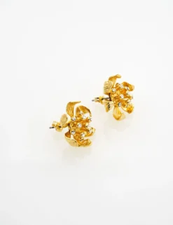 Furled Flower Stud Earrings