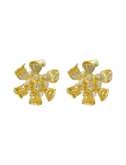 Furled Flower Stud Earrings