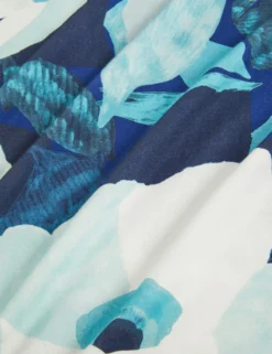 Garden Print Pique Cotton Polo Shirt