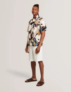 Garden Print Relaxed Short Sleeve Shirt