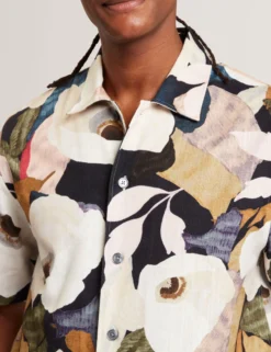 Garden Print Relaxed Short Sleeve Shirt