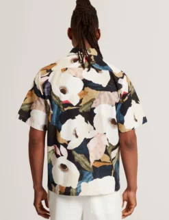 Garden Print Relaxed Short Sleeve Shirt