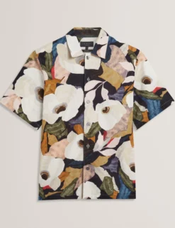 Garden Print Relaxed Short Sleeve Shirt