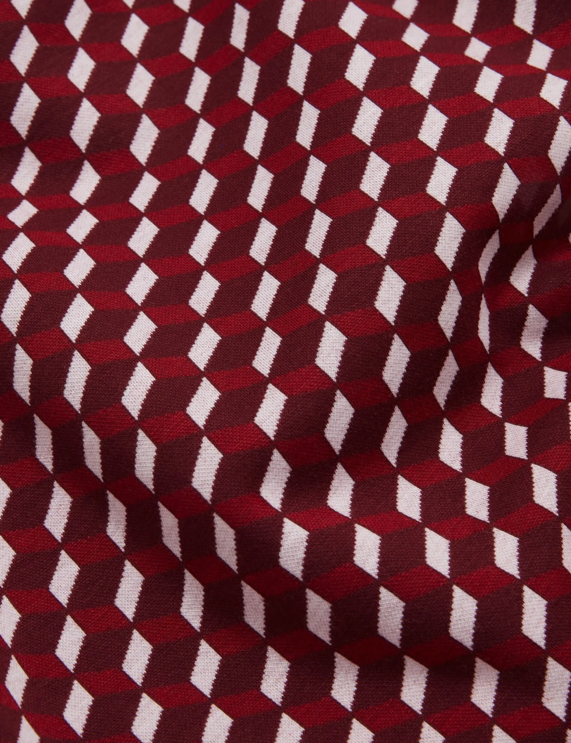 Geometric Jacquard Knit T-Shirt