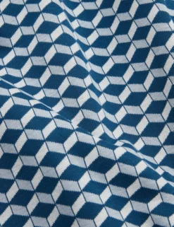 Geometric Jacquard Pique Polo Shirt