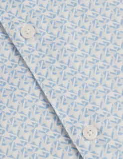 Geometric Print Pure Cotton Short Sleeve Shirt